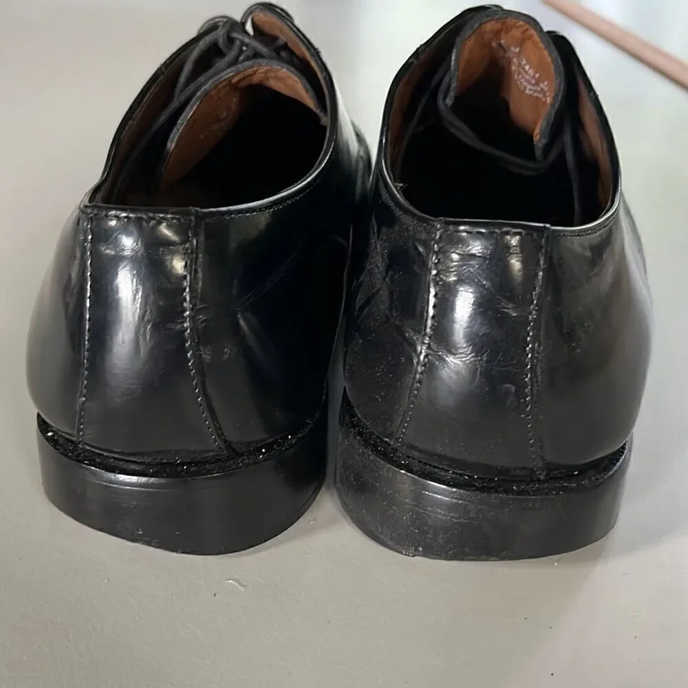 Bostonian Black Luxe Patent Leather Captoe Lace Up Dress Shoes Mens 11.5